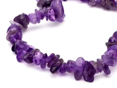 アメジスト さざれ石 穴あり さざれ 1連 80cm パワーストーン バラ売り 天然石 パワーストーン 連売り ビーズ ばら売り