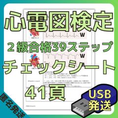 [USB(PDF)]心電図検定2級合格39ステップ/重要波形68/心電図用語100(赤シート対応)