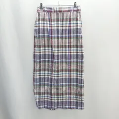◇ Simplicite シンプリシテェ チェック柄 ロング丈 タイト スカート サイズ表記なし パープル系 レディース E  【1407020032582】