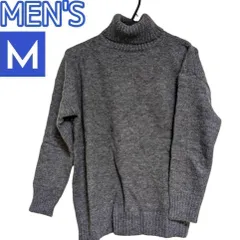 新品　メンズ　タートルネックセーター　ハイネック　Mサイズ　カジュアル　シンプル