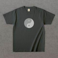 和柄Tシャツ　小紋 縞 -墨・円-