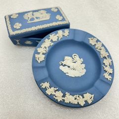 WEDGWOOD　ウエッジウッド　ジャスパー　小物入れ　灰皿　アッシュトレイ　ブルー　まとめ売り