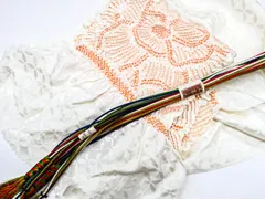 【京松】【着物】和装小物　帯締め帯揚げセット 中抜き絞り　厄除け　24w-6955