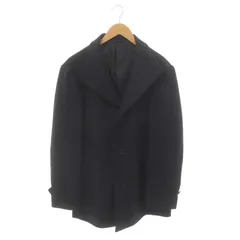 コムサメン COMME CA MEN 美品 ステンカラーコート ジャケット ハーフ丈 ウール M 黒 ブラック グレー /JS ■OSのサムネイル