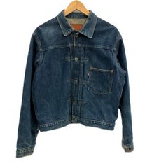 リーバイス Levi's 90's 90年代 大戦モデル  !st ファースト 日本製復刻 71506XX シンチバック ドーナツボタン ポケットフラップ無し 40 ジャケット ブルー Lサイズ 101MT-4201