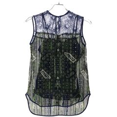 mame kurogouchi マメ クロゴウチ 20AW Stained Glass Printed Top ステンドグラスブラウス MM20PF-SH703 ネイビー 1