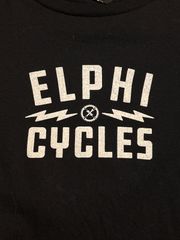 ELPHI CYCLES  ブラック　Tシャツ　自転車　サイクリング　バイク　モーターサイクル