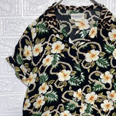 デニムアンドサプライラルフローレン　アロハシャツ　レオパード　花柄