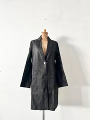 【未使用】MUJI　チェスターコート　ブラック　サイズL