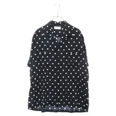 SAINT LAURENT PARIS (サンローランパリ) 16SS Polka Dot Rayon S/S Shirt  ポルカドットレーヨン開襟半袖シャツ ブラック 415167 Y324P - メルカリ