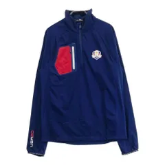 サイズ：S RLX ラルフローレン  裏起毛 ハーフジップ 長袖Tシャツ  ネイビー系 [240101472826] ゴルフウェア メンズ ストスト