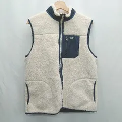 ◇ ⊇ OUTDOOR PRODUCTS ボア キッズ ノースリーブ ブルゾン サイズ160 アイボリー系 ネイビー 男の子 E  【1412260030595】