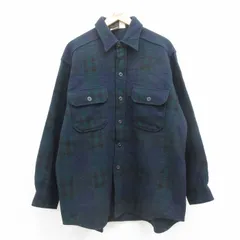 XL/古着 ウールリッチ 長袖 ウール シャツ メンズ 90s 大きいサイズ 紺他 ネイビー チェック spe 25oct20 中古 トップス