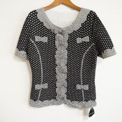 NOKO OHNO ノコオーノ☆ペプラムビジューデザイン半袖ジャケット極美品
