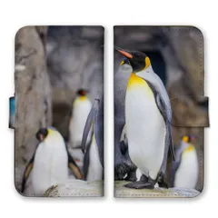 AQUOS sense9 SH-53E SHG14 A405SH SH-M29 ケース 手帳型 アクオスセンス9 スマホケース 携帯ケース ペンギン 王様ペンギン オウサマペンギン コウテイ 動物 アニマル 写真 可愛い かわいい ブルー カラー05