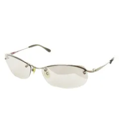 ポールスミス PAUL SMITH サングラス 眼鏡 メタルフレーム ハーフリム ロゴ ケース付き 59□17 130 シルバーカラー ブラウンカラーレンズ PS-717 /MN4 ■GY18のサムネイル