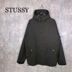 Stussy マウンテンパーカー プルオーバー 総柄 ブラック L - メルカリ