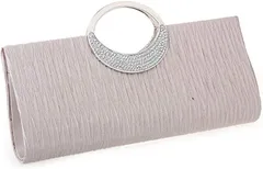 RADISSY パーティーバッグ ハンドバッグ サテン 生地 レディース( ベージュ)