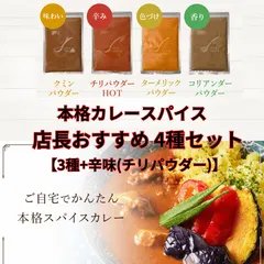 【D'sTs 直営店】 YouTubeで話題のカレースパイス 100g 基本の4種セット ～ ターメリックパウダー クミンパウダー コリアンダーパウダー チリパウダー クミンホール ～ カレー粉 無添加 カレーパウダー スパイスカレー カレー DsTsのサムネイル