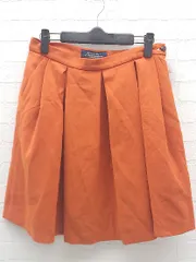 ◇ Adam et Rope’ アダム エ ロペ ミニ ギャザー スカート 38 オレンジ *  【1002799990479】