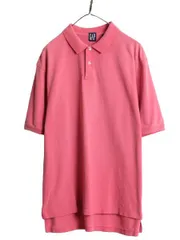 【お得なクーポン配布中!】 90s OLD GAP 無地 鹿の子 半袖 ポロシャツ メンズ XL 古着 90年代 オールド ギャップ 半袖シャツ 旧タグ カノコ コットン シンプル ピンク