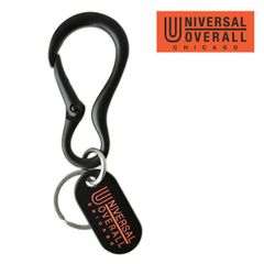 UNIVERSAL OVERALL キーホルダー 《01ブラック》新品 未使用 ユニバーサルオーバーオール キーリング カラビナ ドッグタグ【A6H】【メール便4】ファッション メンズ