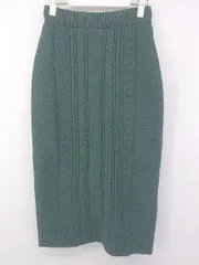 ◇ N. Natural Beauty Basic ロング タイト ニット スカート グリーン レディース E  【1303140029009】