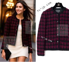 シャネル コート カーディガン CHANEL 76万 オリーブ ブラウン
