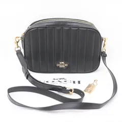 IT1VFXRDDTJW 未使用保管品 COACH コーチ クロスボディ 斜め掛け 2WAY キルティング レザー ブラック 黒 C1569 ショルダーバッグ ポーチ お出かけ デイリー