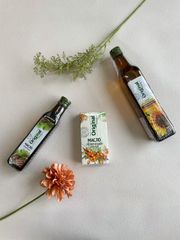 ファーストコールドプレス 食用オイル3種類　ひまわり油・松の実油・シーバックソーン油（3本セット）