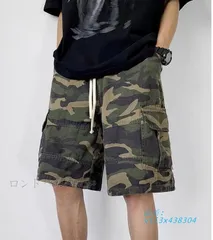 夏新作 ショートパンツ メンズ ハーフパンツ ウエストゴム カーゴパンツ アウトドアおしゃれ ゆったり スポーツ 20代30代40代 短パン ボ男性用 迷彩柄  vii3x438304
