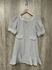 evelyn エブリン ツイードラメワンピース ワンピース 水色 ■◆ レディース