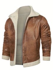 レザージャケット メンズレザージャケット コート パンク ジッパー デザイン フェイクレザー ターンダウン カラーコート オートバイ パイロット レザージャケット デイリーウェア キャラメル色 おしゃれ
