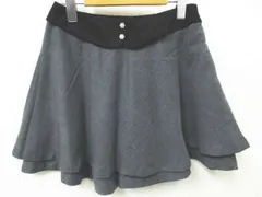 【送料無料】【新品】 フェルゥ Feroux キュロットスカート キュロットパンツ ミニスカート ビジュー装飾 グレー Mサイズ2 ■L17037SSA (（2）6/21
