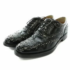 チャーチ church's BURWOOD W MET ドレスシューズ レザー スタッズ レースアップ ウイングチップ 37 24.0cm 黒 ブラック /NW38のサムネイル