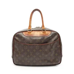 LOUIS VUITTON◆ボーリング・ヴァニティ_モノグラム・キャンバス_BRW/PVC/BRW ルイヴィトン ヴァニティ ドーヴィル モノグラム ハンドバッグ LOUIS