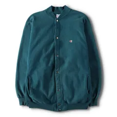 古着 90年代 チャンピオン Champion REVERSE WEAVE リバースウィーブ 刺繍タグ スウェット スナップカーディガン USA製/evb010248