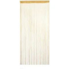ひもスクリーン 100×200cm ストリングカーテン のれん 間仕切り おしゃれ インテリア オフィス家具 (ベージュ)[ゆうパケット発送、送料無料]mer002のサムネイル
