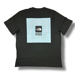 未使用品 Supreme × THE NORTH FACE 22SS Bandana Tee バンダナTシャツ カットソー シュプリーム ザノースフェイス コラボ NT02209I ブラック XL 84564A5
