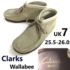 Clarks/クラークス★スエード本革/ワラビー/デザートブーツ【UK7/26.0/ベージュ】クレープソール/Wallabee/Leather/Boots/shoes◆bWB119-10<sale>