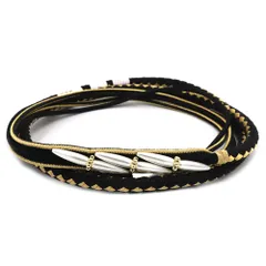 帯締め 飾り紐 振袖用 長尺 Ｌサイズ 正絹 成人式 パール ビーズ 黒 白 金 金糸 翠嵐工房 日本製 新品 未使用 丸組紐 高級 結 No.10-6643