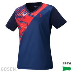 ゴーセン GOSEN レディース ゲームシャツ テニス・バドミントン アパレル(レディース) (T2561)、(17)ネイビー