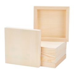 【特価商品】木枠 ウッドキャンバス 画板 クラフト 木製パネル キャンバス画材 未完成 ウッドペイントパネル 粘土アート 15*15cm 絵画 塗装フレーム ウッドキャンバスボード 手作り 8個 部屋飾り OLYCRAFT デコレーション