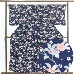 小紋 着物 身丈160cm 裄65cm 前幅24cm 後幅29cm 袖丈49cm 袷仕立 正絹（シルク）ランクA・美品 リサイクル