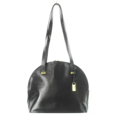 ニナリッチ NINA RICCI ショルダーバッグ ハンドバッグ レザー 革 ロゴ型押し ゴールド金具 黒 ブラック /CK5 ■GY18