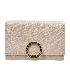 BVLGARI ブルガリ ビーゼロワン コインケース 小銭入れ コンパクトウォレット ミニ財布 ロゴクリップ レザー ピンク