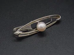 MIKIMOTO ミキモト 本真珠 アコヤ真珠 パール 約5mm SV925 タイピン アクセサリー メンズ シルバー系 DH3731
