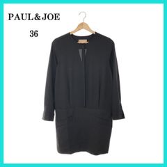 美品 PAUL＆JOE SISTER ポールアンドジョー シスター ワンピース 膝丈 Vネック シースルー 長袖 レディース 36