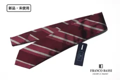 新品｜未使用｜フランコバッシ｜Franco Bassi｜ストライプシルクネクタイ