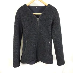 UNIQLO  ボアフリース Vネックカーディガン ネイビー  レディース Mサイズ